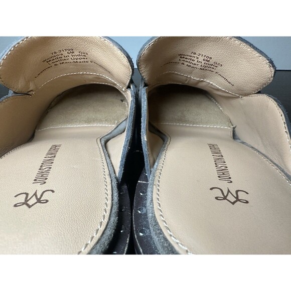 Johnston & Murphy Alice Fringe Gray Suede Heel‎ Mule Shoes Women's 6 - Picture 8 of 11